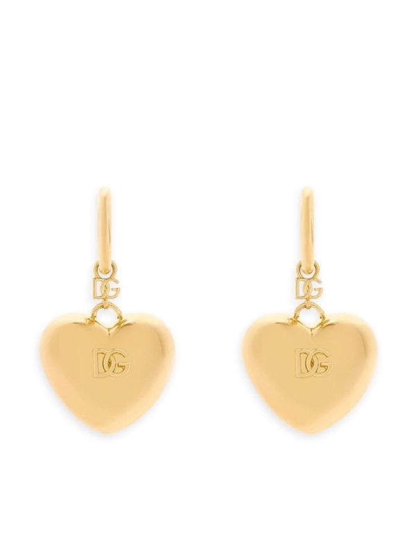 Dolce & Gabbana DG Logo Heart Drop Earrings | Browns Earrings Dolce & Gabbana DG Logo Heart Drop Earrings | Browns Earrings