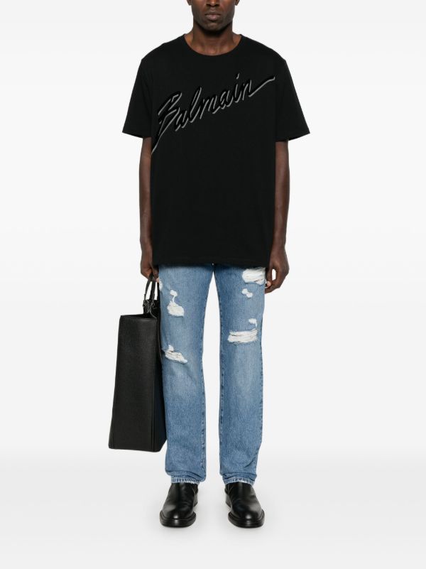 Dolce & Gabbana Distressed Straight Jeans | Browns Regular & Straight-Leg Jeans