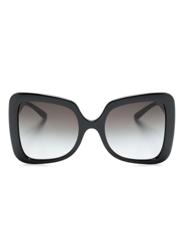 Dolce & Gabbana Eyewear Black Butterfly-Frame Sunglasses | Browns Sunglasses