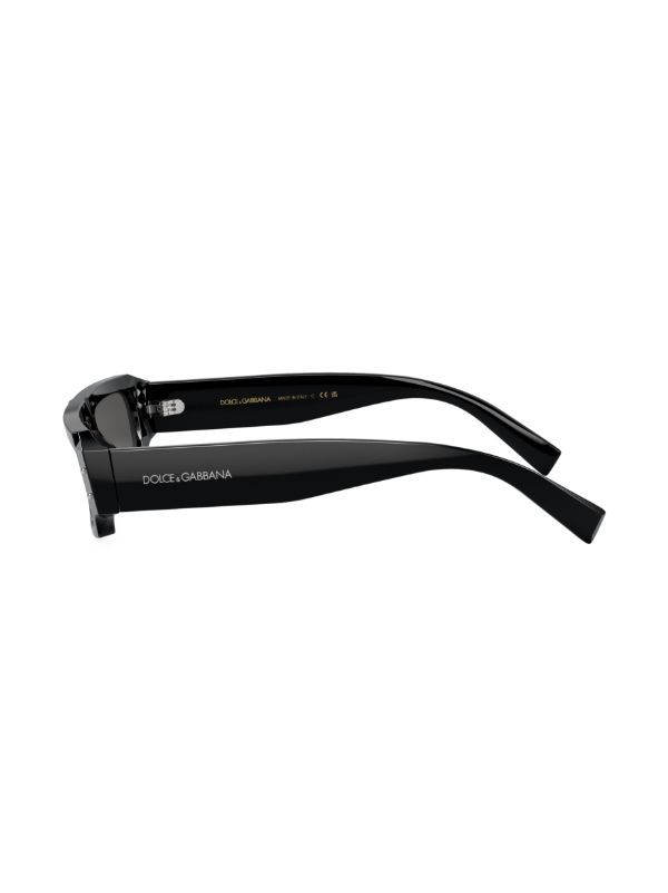 Dolce & Gabbana Eyewear Black Rectangular-Frame Tinted Sunglasses | Browns Sunglasses