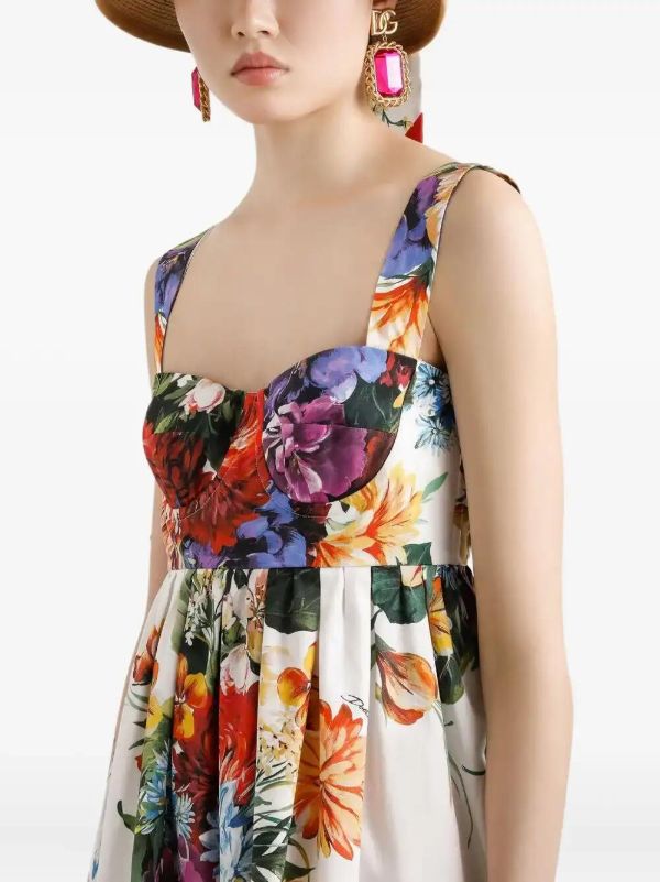 Dolce & Gabbana Floral-print Mini Dress | Browns Day Dresses