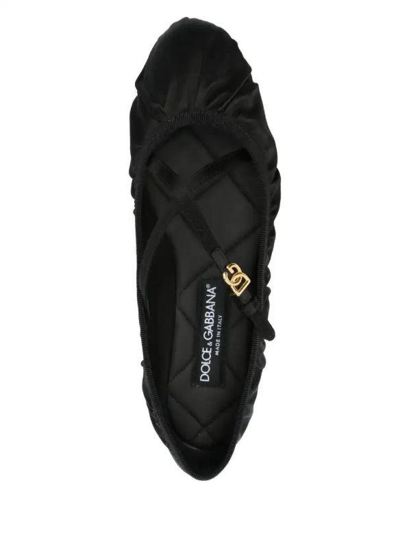 Dolce & Gabbana Logo-buckle Ballet Flats | Browns Ballerina Shoes