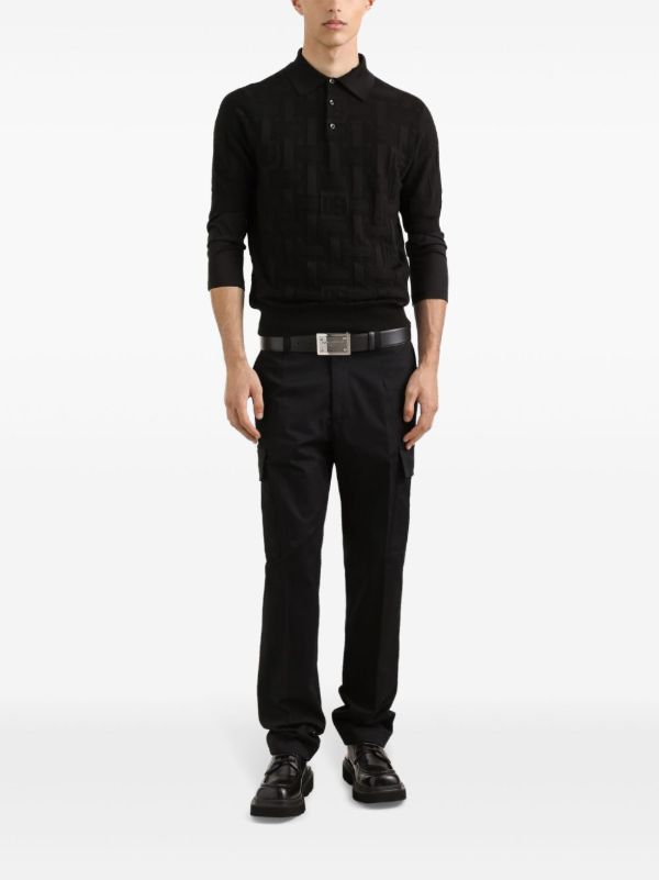 Dolce & Gabbana Logo-Jacquard Polo Shirt | Browns Polo Shirts