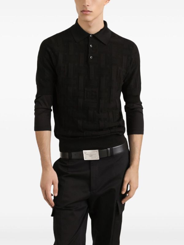 Dolce & Gabbana Logo-Jacquard Polo Shirt | Browns Polo Shirts