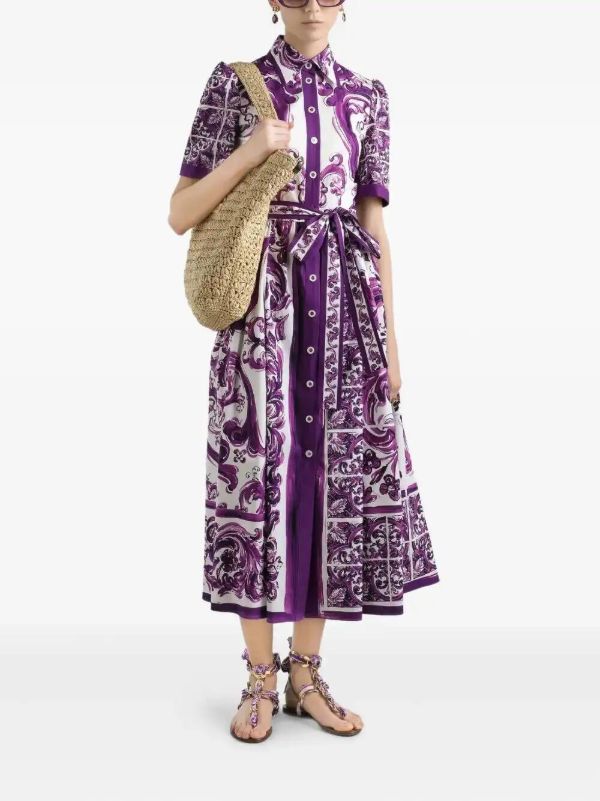 Dolce & Gabbana Majolica-print Shirt Dress | Browns Day Dresses