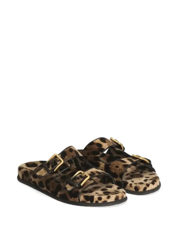 Dolce & Gabbana Printed Velvet Slides | Browns Flip Flops & Slides