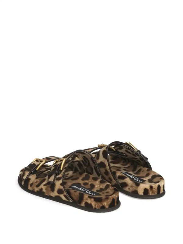 Dolce & Gabbana Printed Velvet Slides | Browns Flip Flops & Slides