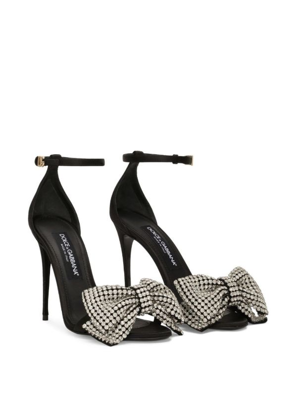 Dolce & Gabbana Rhinestone-embellished Satin Sandals | Browns Sandals