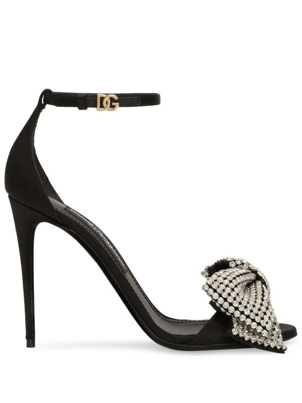 Dolce & Gabbana rhinestone-embellished satin sandals | Browns Sandals