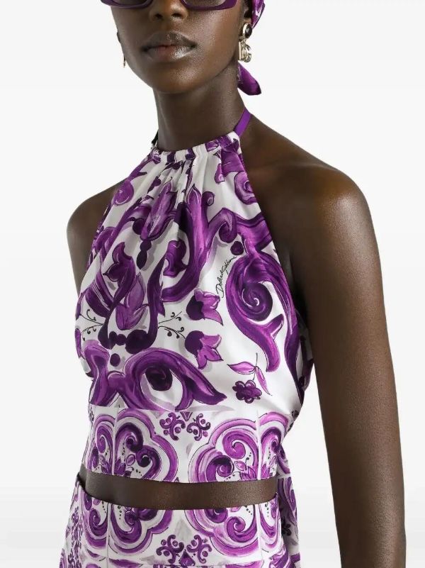 Dolce & Gabbana Stretch-silk Top | Browns Vests & Tank Tops