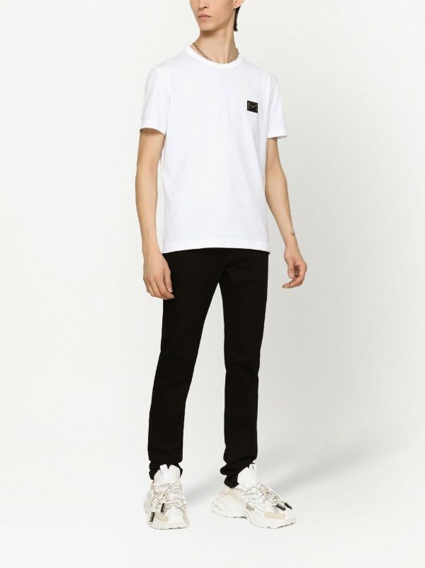 Dolce & Gabbana White Logo Plaque T-shirt | Browns T-Shirts