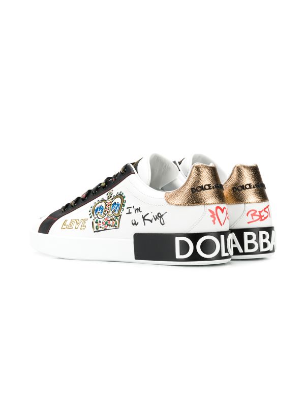 Dolce & Gabbana White Portofino Leather Sneakers | Browns Low-Tops