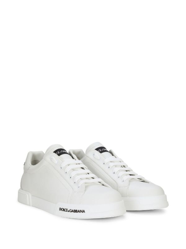 Dolce & Gabbana White Portofino Leather Sneakers | Browns Low-Tops