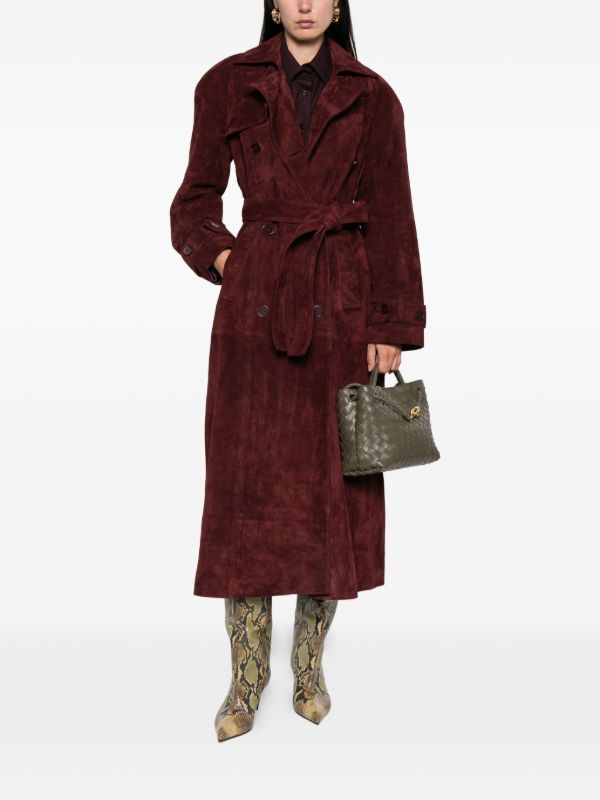 Ducie Corrin Suede Trench Coat | Browns Leather Coats