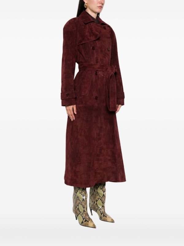 Ducie Corrin Suede Trench Coat | Browns Leather Coats