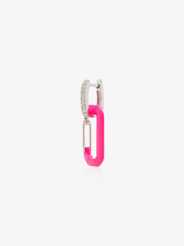 EÉRA 18K white gold and pink Chiara small diamond earring | Browns Fine Earrings