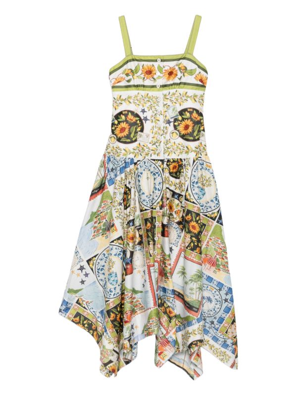 FARM Rio Latin Trip midi dress | Browns Day Dresses
