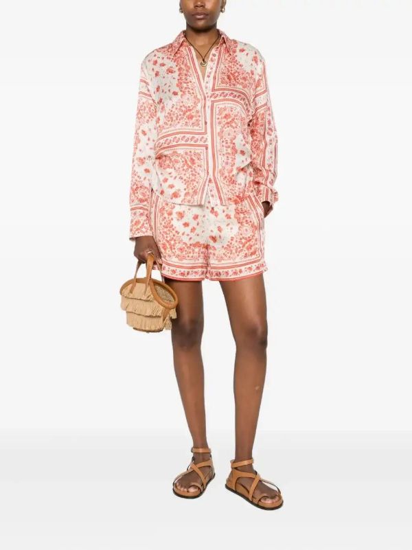 FENDI Floral-print Elasticated-waist Shorts | Browns Short & Mini Shorts