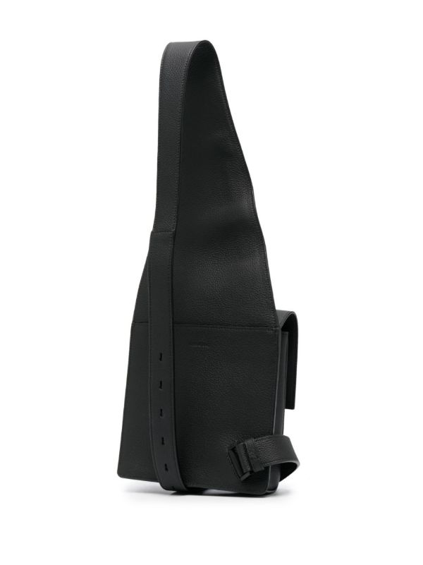 Ferragamo Black Asymmetric Shoulder Bag | Browns Shoulder Bags