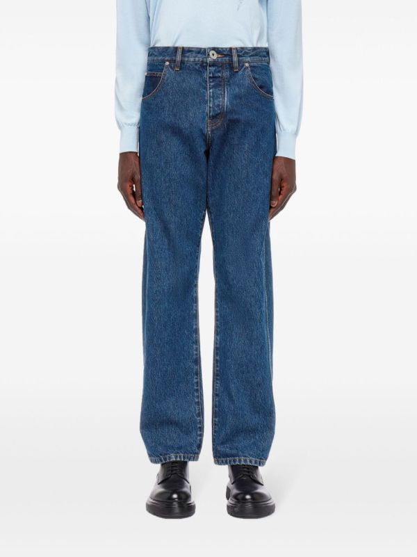 Ferragamo Blue Mid-Rise Straight Jeans | Browns Regular & Straight-Leg Jeans