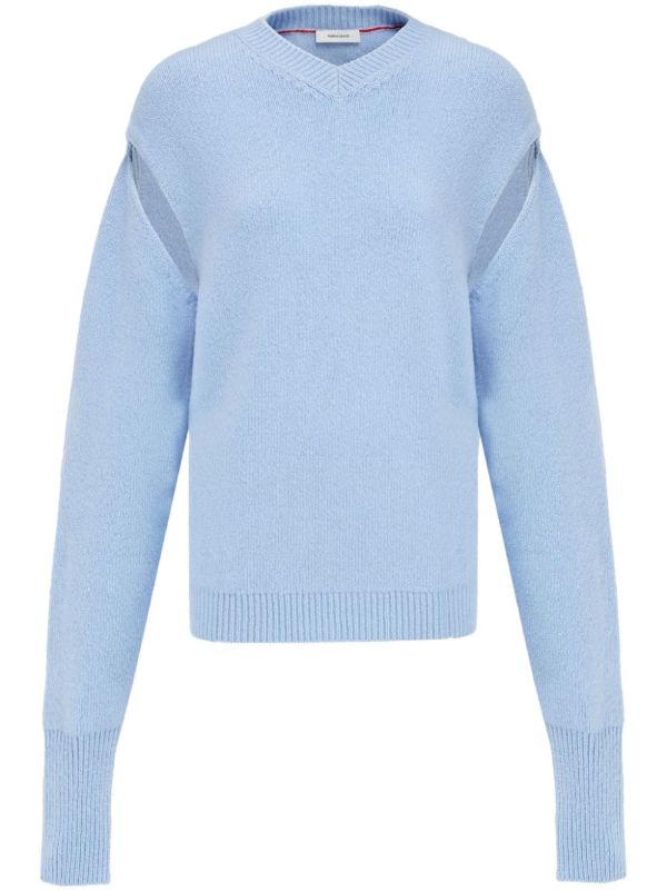 Ferragamo Layered Cashmere Sweater | Browns Knitted Sweaters