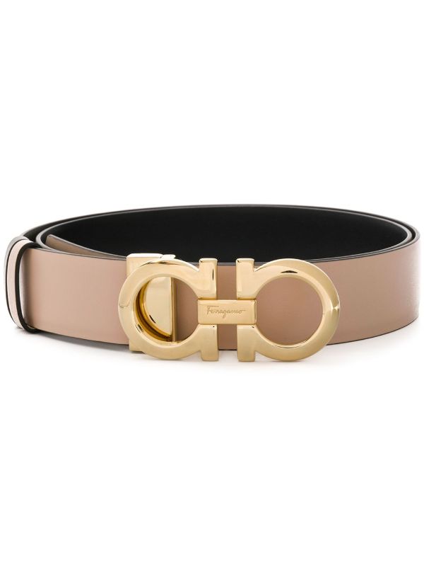 Ferragamo Neutral Gancini Leather Belt | Browns Belts