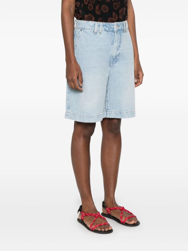 FRAME Blue Organic Cotton Denim Shorts | Browns Denim Shorts