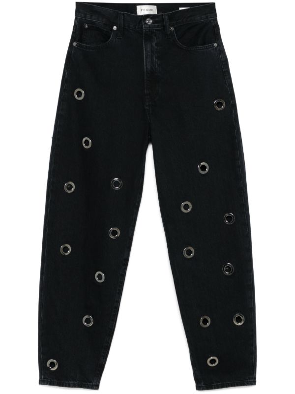 FRAME Narrow Grommet jeans | Browns Tapered Jeans
