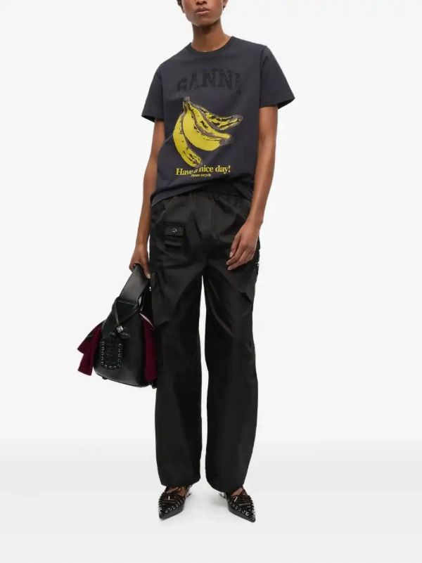 GANNI Banana-print T-shirt | Browns T-Shirts & Jersey Shirts