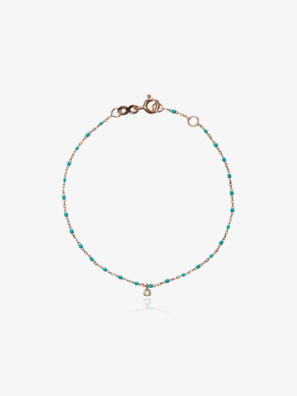 Gigi Clozeau 18K rose gold 17 CM beaded diamond bracelet | Browns Fine Bracelets