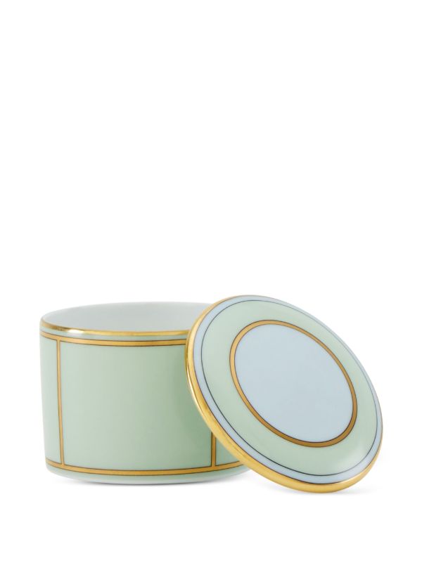 GINORI 1735 Green Diva Porcelain Box | Browns Decorative Objects