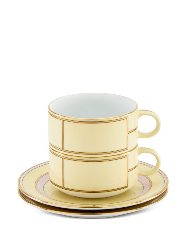 GINORI 1735 Yellow Diva Porcelain Tea Set | Browns Cups & Tea Sets