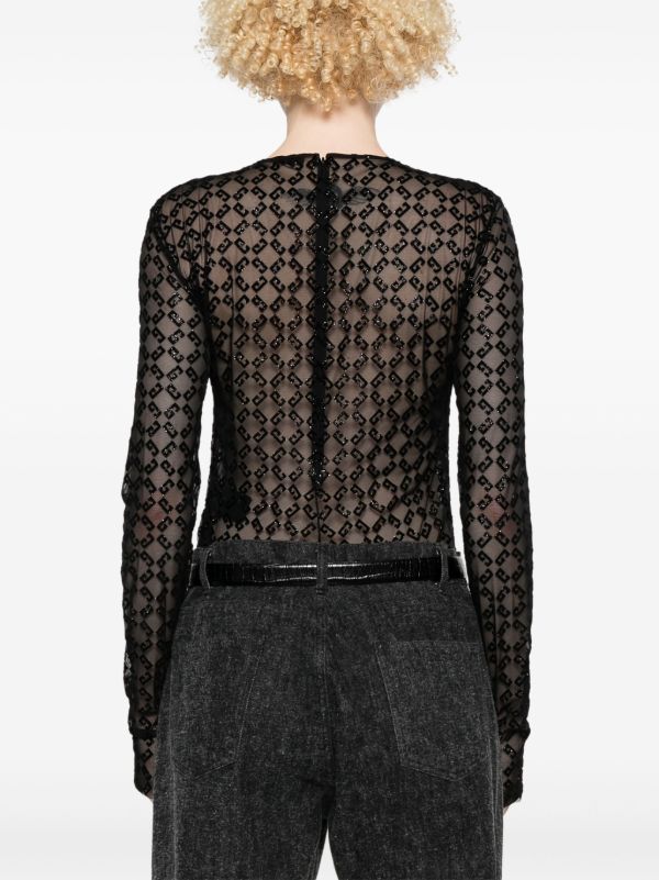 Givenchy Flocked-Monogram Body | Browns T-Shirts & Jersey Shirts