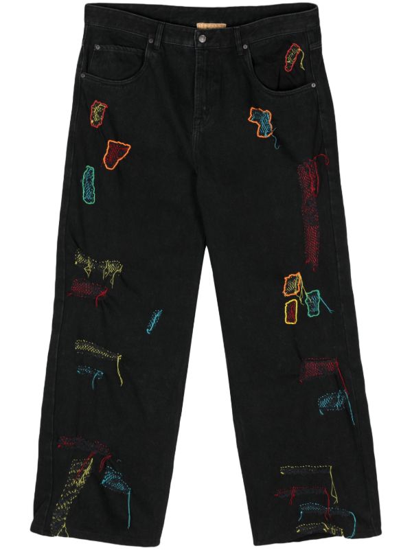 Glass Cypress Black Reconstructed Loose Jeans | Browns Relaxed-Fit Jeans