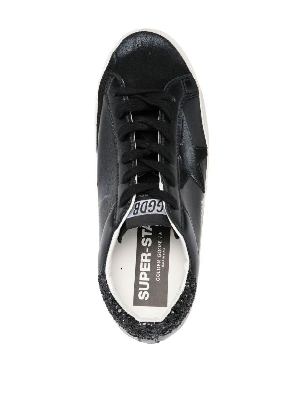 Golden Goose Black Super Star Leather Sneakers | Browns Sneakers