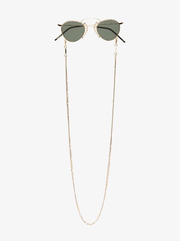 Gucci Eyewear Gold tone Round frame sunglasses | Browns Sunglasses