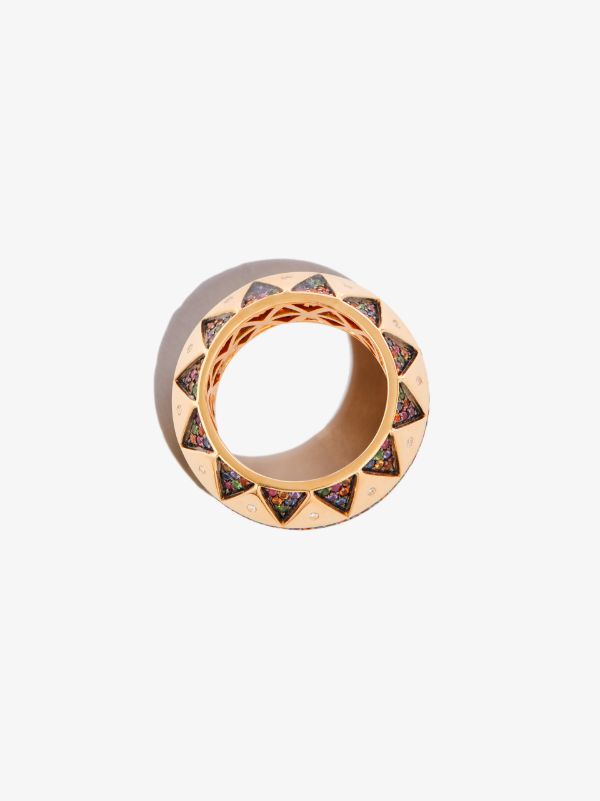 Harwell Godfrey 18K yellow gold chubby talisman diamond ring | Browns Fine Rings