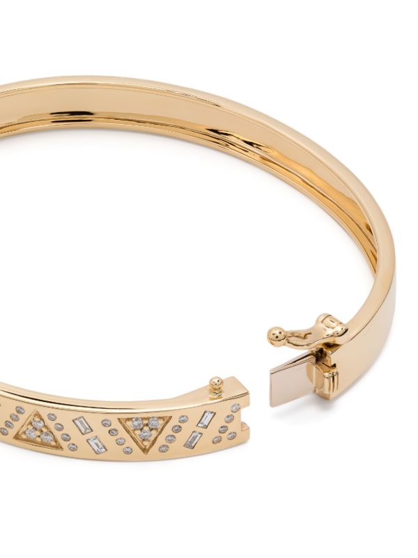 Harwell Godfrey 18K Yellow Gold Stardust Diamond Bangle Bracelet | Browns Fine Bracelets