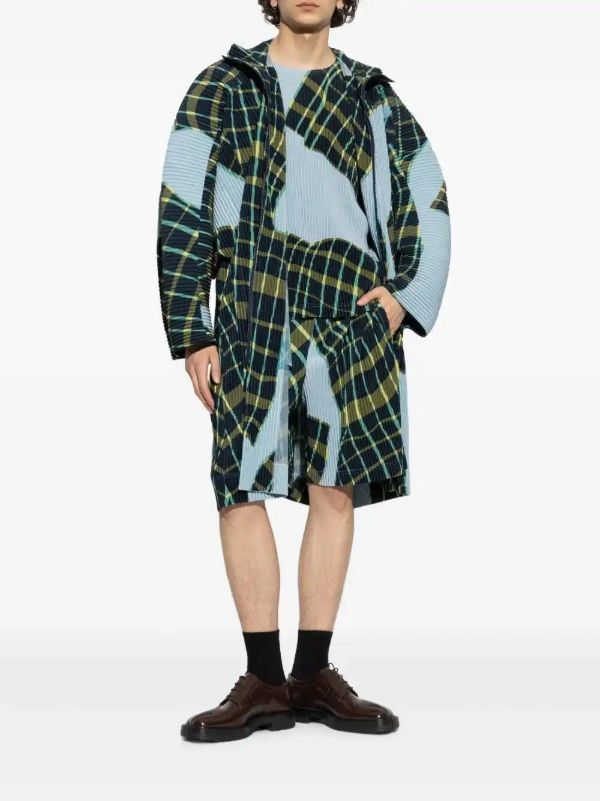 Homme Plissé Issey Miyake Windswept Plaid Shorts | Browns Bermuda Shorts