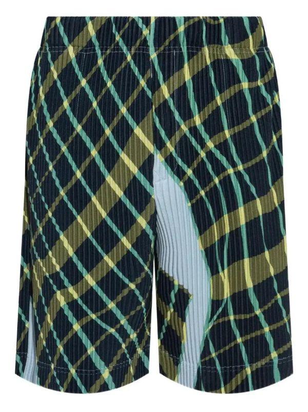 Homme Plissé Issey Miyake Windswept Plaid shorts | Browns Bermuda Shorts