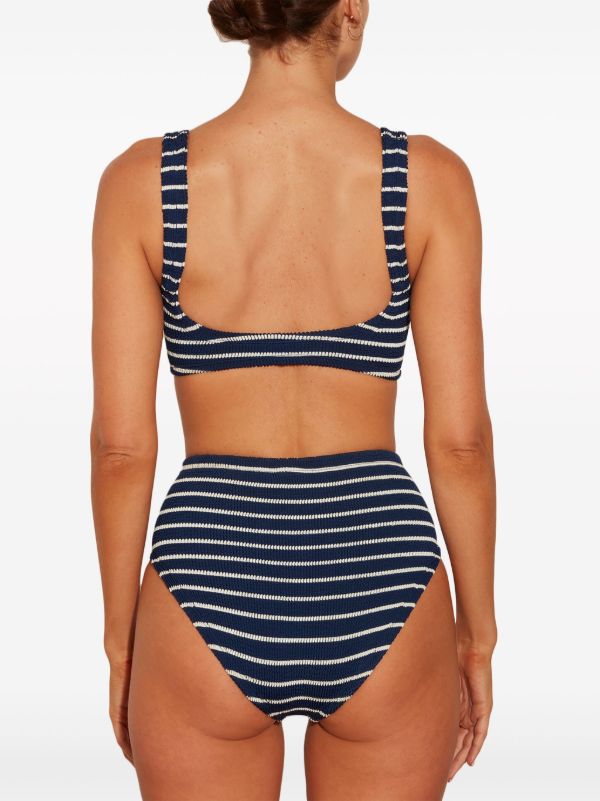 Hunza G Blue Nadine Crinkle Bikini | Browns Bikinis