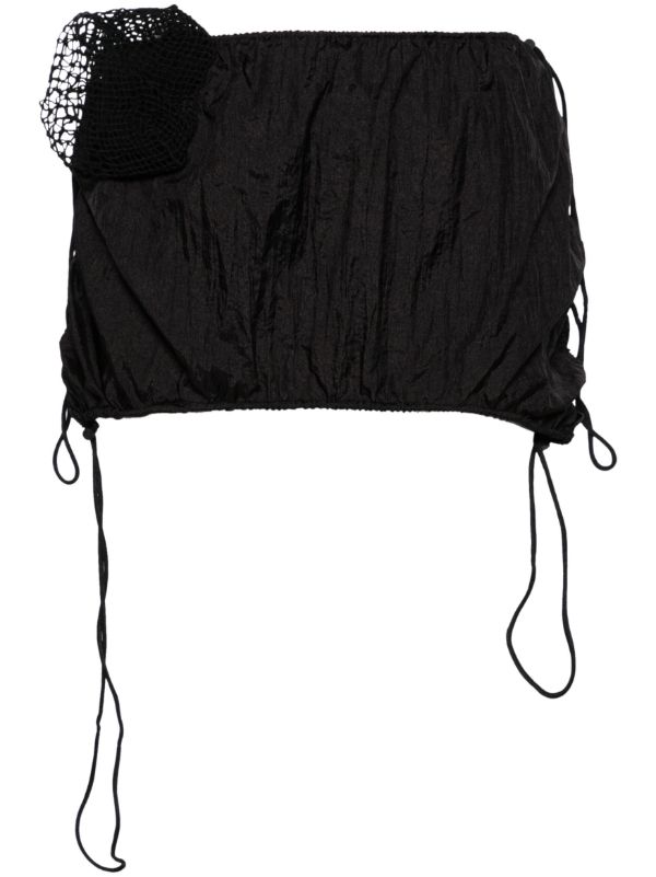 Isa Boulder Black Floral-Appliqué Miniskirt | Browns Fitted Skirts