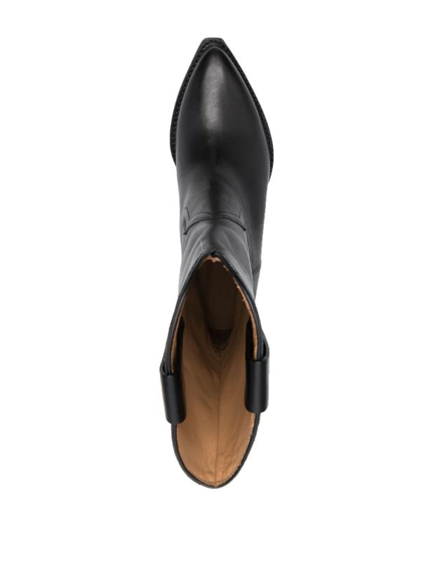 ISABEL MARANT Black Dahope 50 Leather Western Boots | Browns Boots