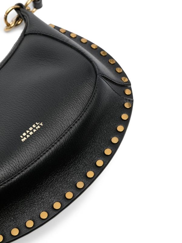 ISABEL MARANT Black Oskan Moon Leather Shoulder Bag | Browns Shoulder Bags