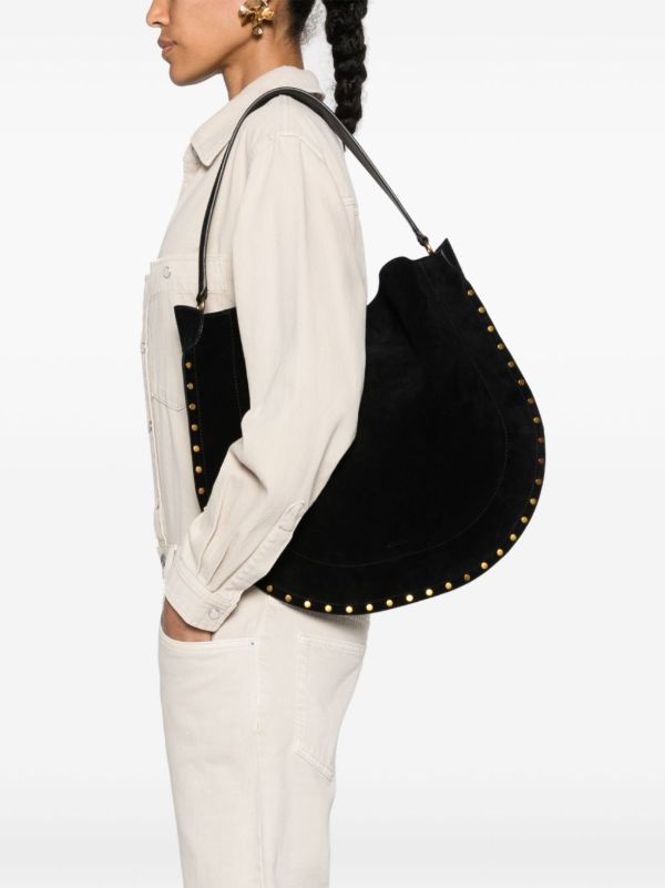 ISABEL MARANT Black Oskan Suede Shoulder BGa | Browns Shoulder Bags