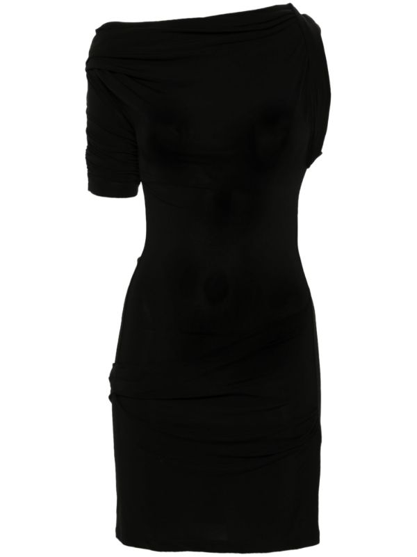 Jacquemus Black La Mini Robe Drapeado Dress | Browns Day Dresses