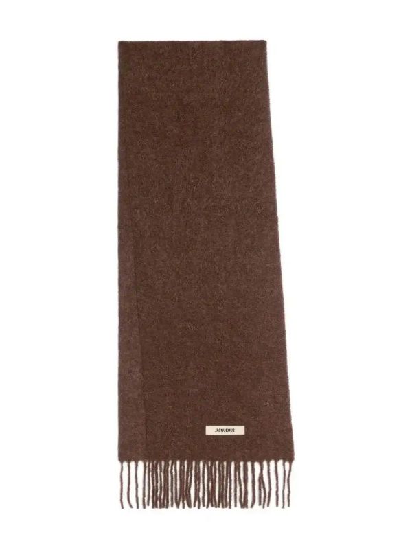 Jacquemus The Carro logo-patch scarf | Browns Scarves