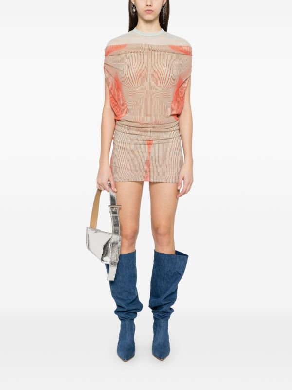 Jean Paul Gaultier Orange Trompe L'Oeil Dress | Browns Day Dresses