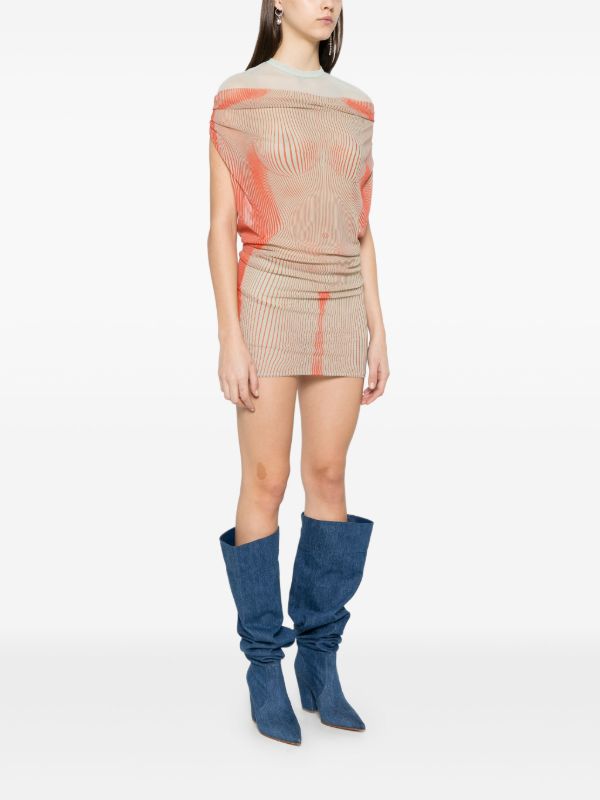 Jean Paul Gaultier Orange Trompe L'Oeil Dress | Browns Day Dresses