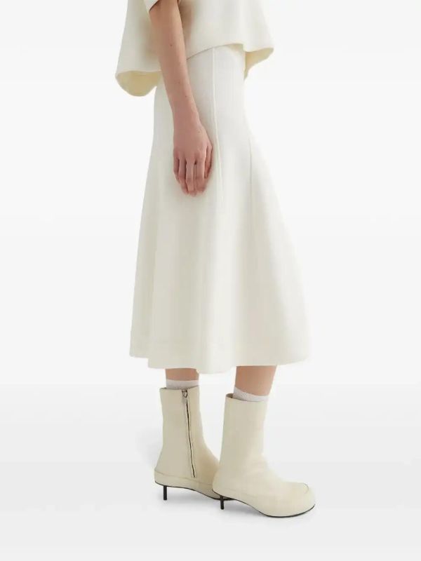 Jil Sander Flored Midi Skirt | Browns A-Line Skirts